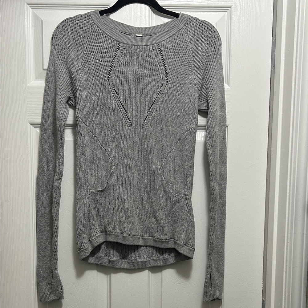 Lululemon Athletica Light Gray Textured Sweatshirt